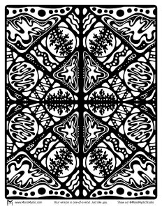 Free printable abstract unique line art coloring sheet teaser